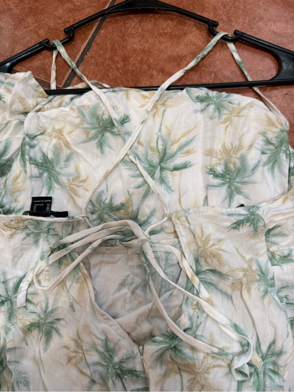 Forever 21 Palm Tree tropical midi dress size medium - Picture 7 of 7